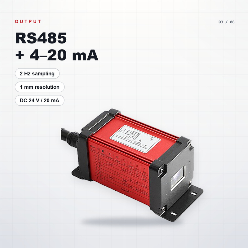 30m 60m 100m 200m Photoelectric Distance Measuring Sensor Module RS485 2mm Accuracy for AGV Robot and Conveyor Belt