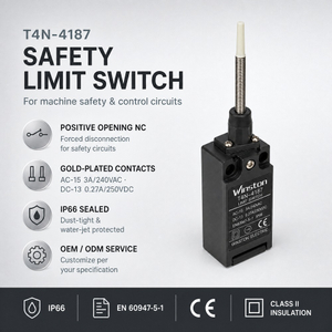 Plastic Spring Rod Limit Switches IP66 Micro Limit Switch Adjustable Rod Travel Control