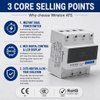 Dual Power Automatic Transfer Switch ATS MCU Control 1-63A AC220V 50/60Hz DIN Rail Mount Changeover Switch