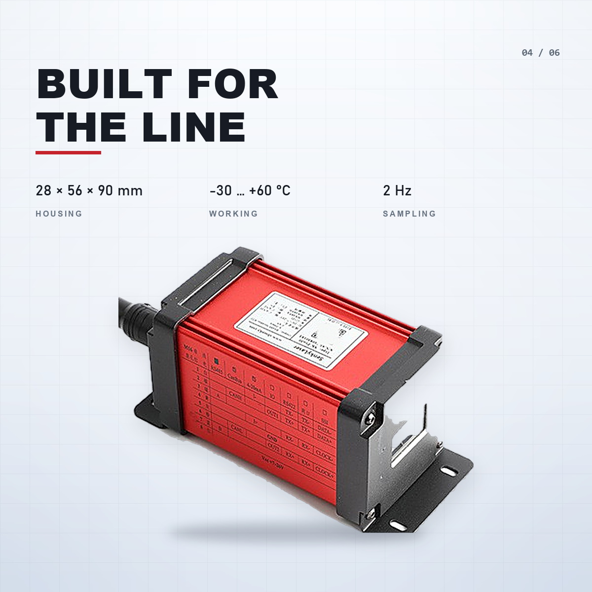 30m 60m 100m 200m Photoelectric Distance Measuring Sensor Module RS485 2mm Accuracy for AGV Robot and Conveyor Belt