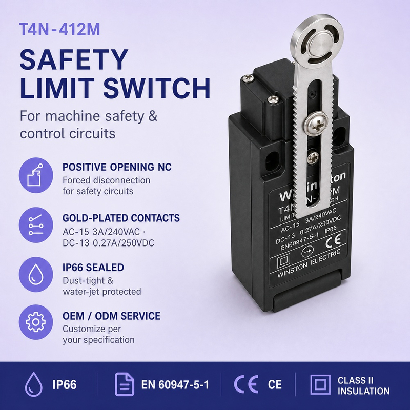 Metal Roller Limit Switches IP66 Adjustable Lever for Industrial Machine Guard SystemsLIMIT