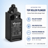 Micro Travel Limit Switch Roller Plunger for Elevator Lift Door Interlock CNC Machine Conveyor Automation