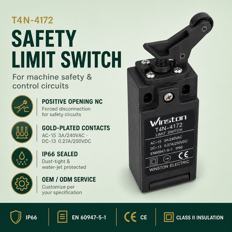 Vertical Cantilever Roller Lever Limit Switches IP66 Waterproof for Overhead Crane Conveyor Elevator Control