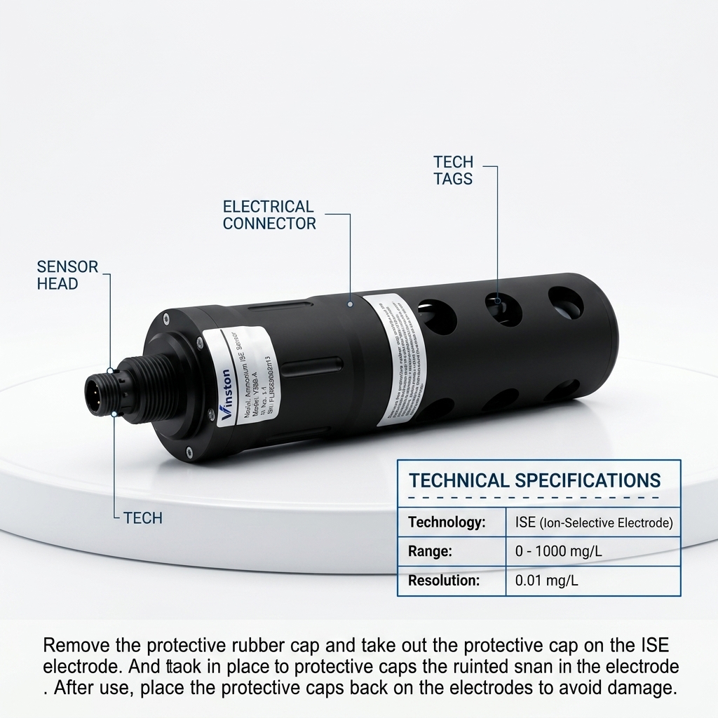 Winston Digital Ammonium Sensor NH4-N Meter with Auto Cleaning Brush for Surface Water Monitoring System
