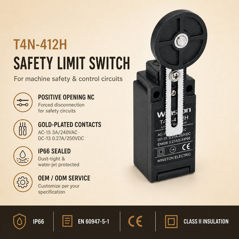 Adjustable Rubber Wheel Limit Switches IP66 for Gate Opener and Rolling Shutter Control