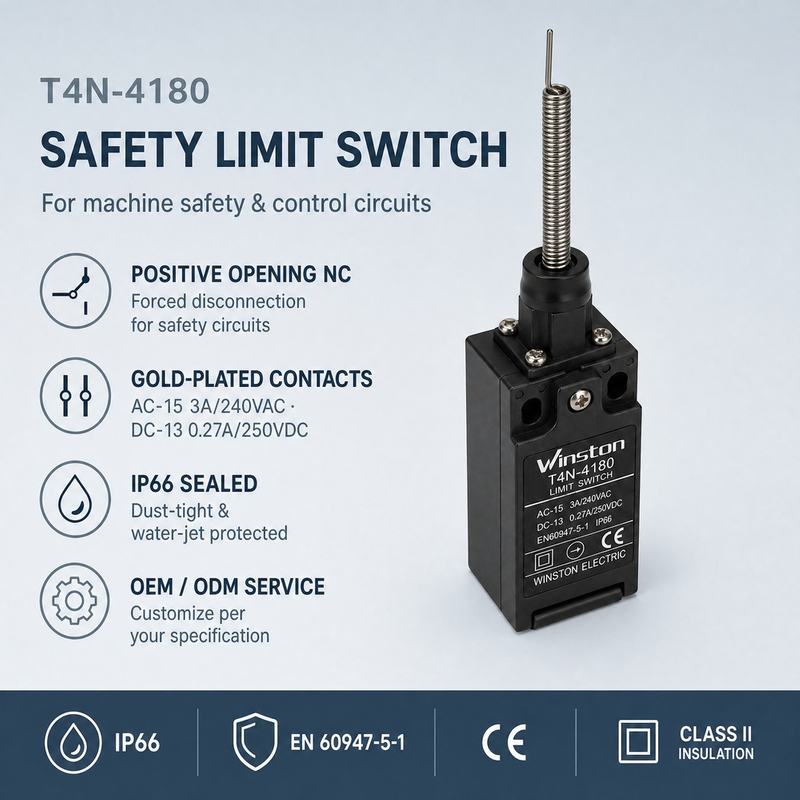 Spring Whisker Limit Switches IP66 Waterproof for Sliding Gate Motor Door Sensor Control