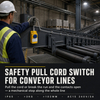 Industrial Conveyor Pull Cord Switch Safety Emergency Stop Rope Switch IP65 Cord Pull Switches AC15 240V/3A Electrical