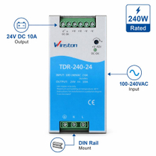 240W 24V 10A DIN Rail Switching Power Supply AC DC Industrial SMPS CE for PLC Automation Control