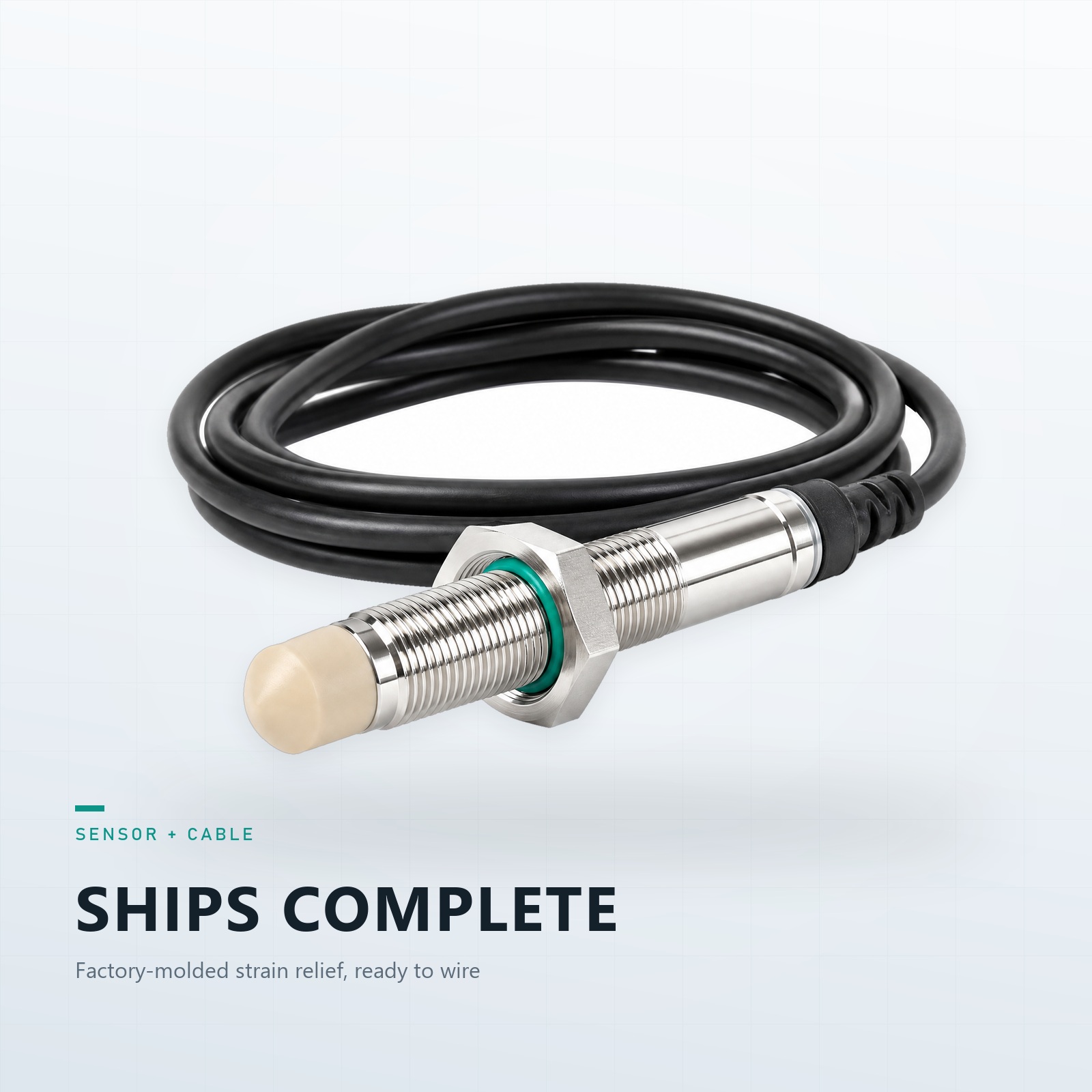 M12 Capacitive Level Switch Connector 316L Liquid Level Sensor PEEK Probe Water Tank PNP NPN
